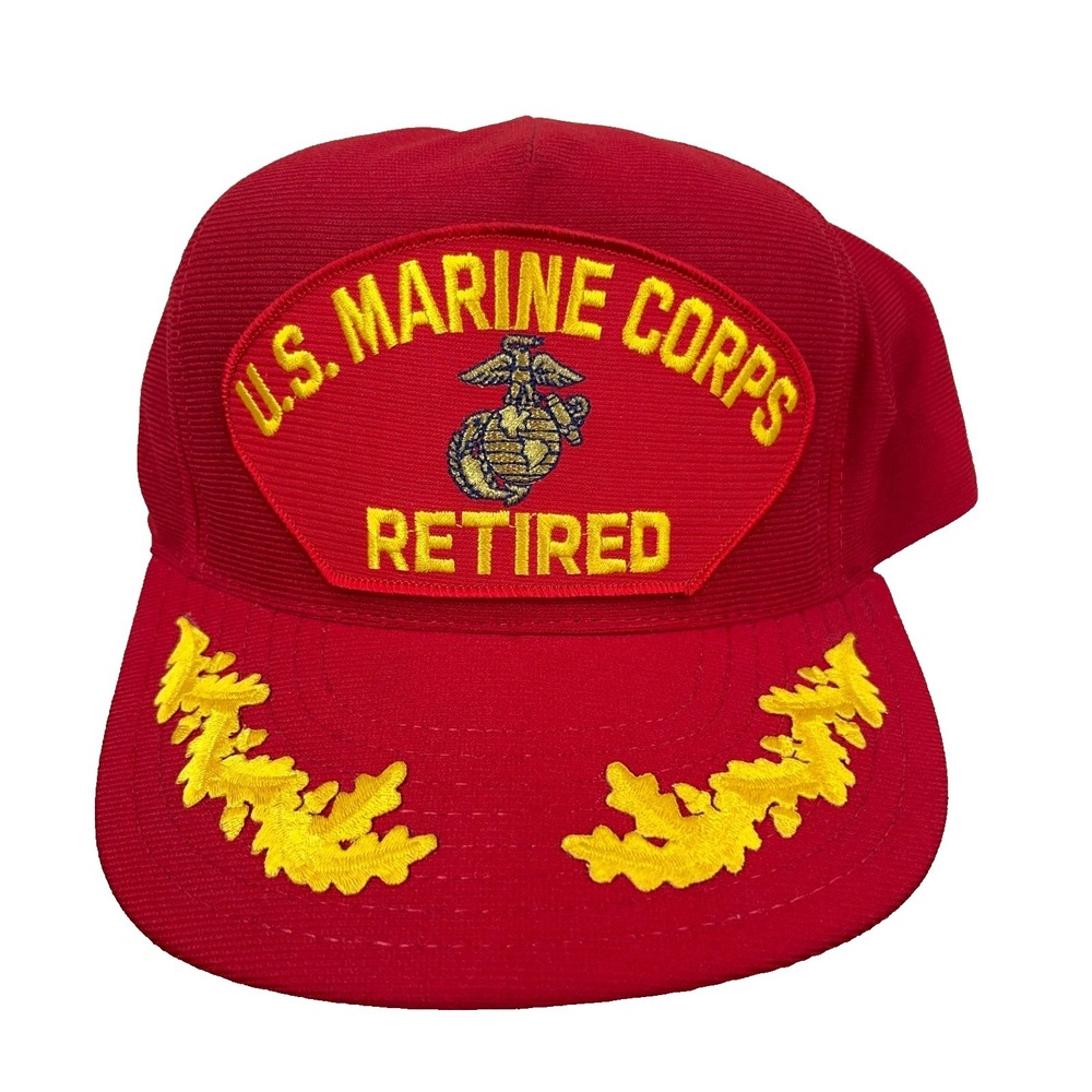 Vintage United States Marine Corps Hat Cap Snapback USA USMC Retired Veteran BM
